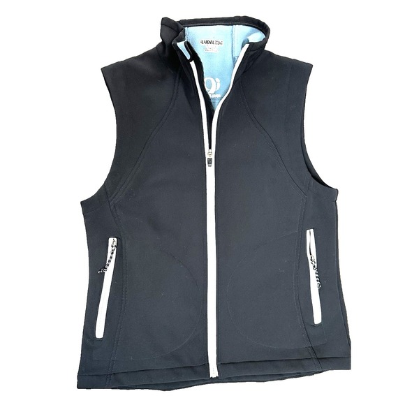 Pearl Izumi Softshell Isolating Cycling Vest White  BLK Full Zip Size LARGE - Picture 1 of 5